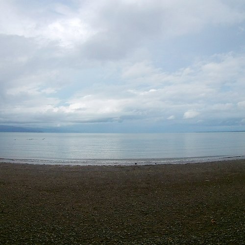 This is the beach near our cabins 