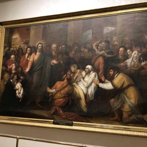 This was a photo of "Jesus healing the sick" at Pennsylvania Hopsital