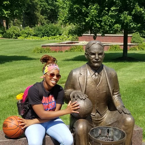 James Naismith and I at Springfield College for Point Guard College 