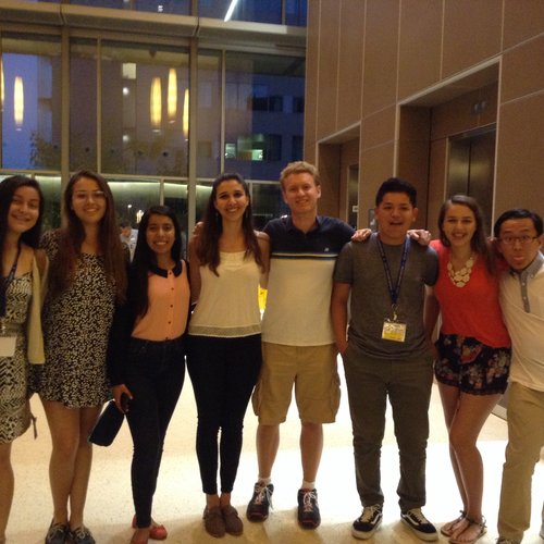 Groupie! This is part of the green team (aka best team) and two of our awesome counselors