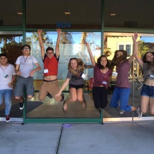 Our team scaveneger hunt around the campus!